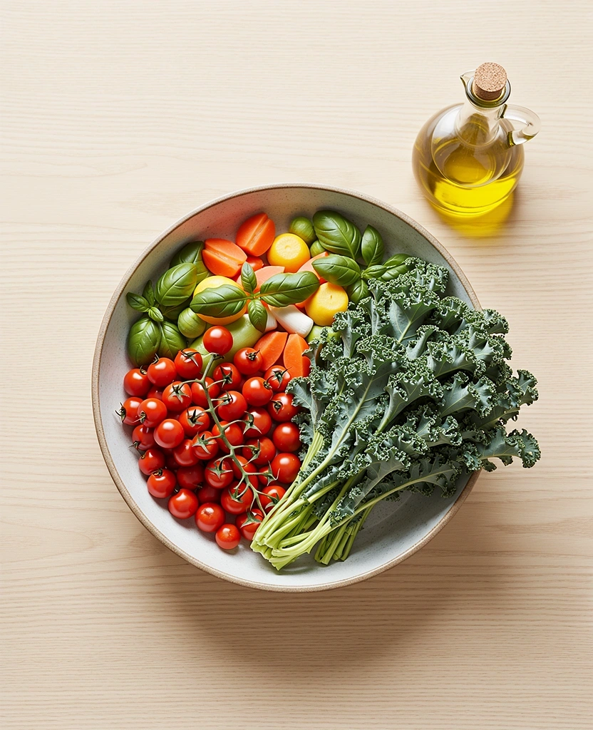 Alimentación equilibrada y productos frescos