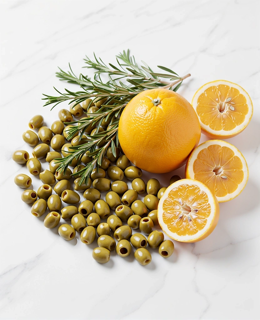 Ingredientes frescos mediterráneos